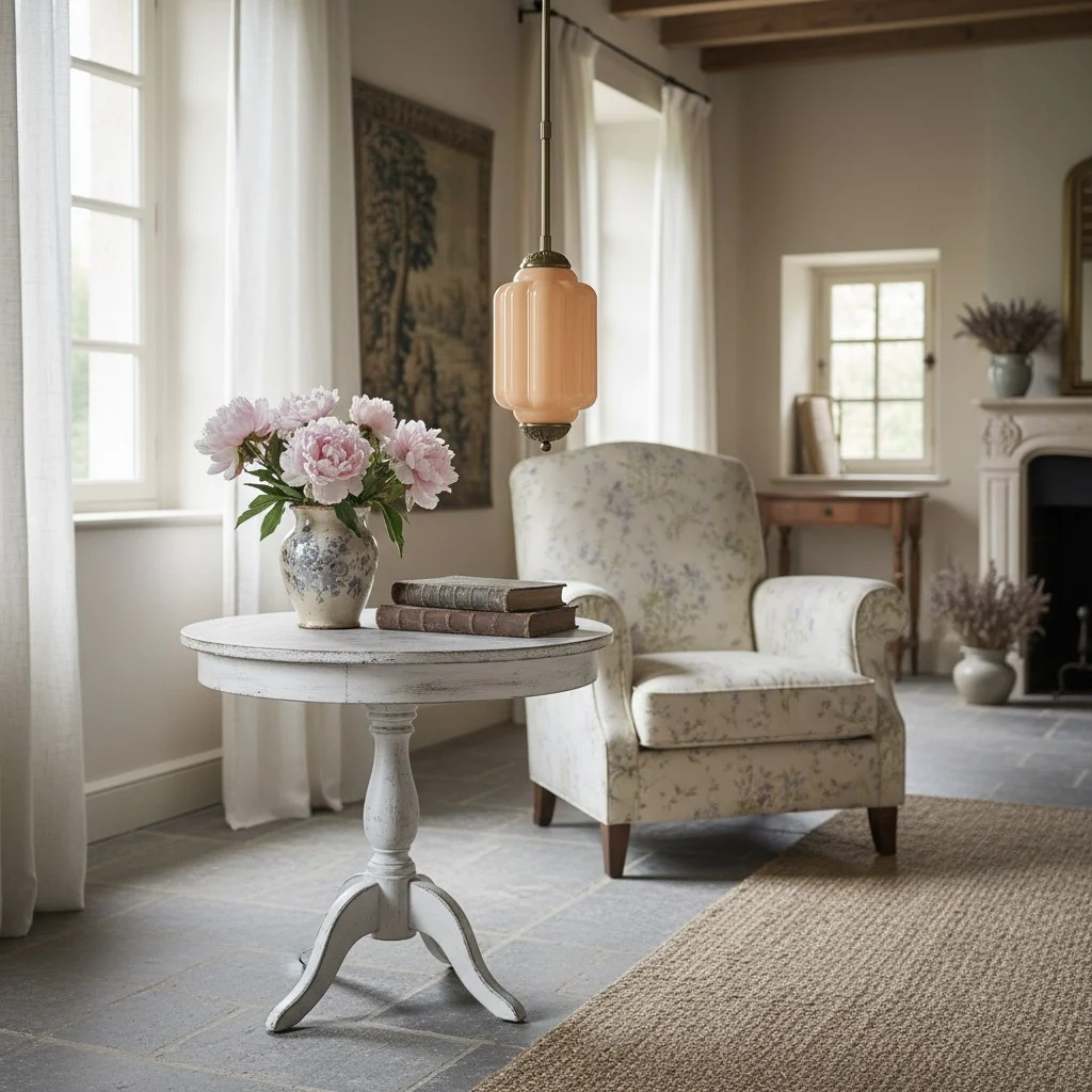 Eloise hanglamp bij een ronde tafel