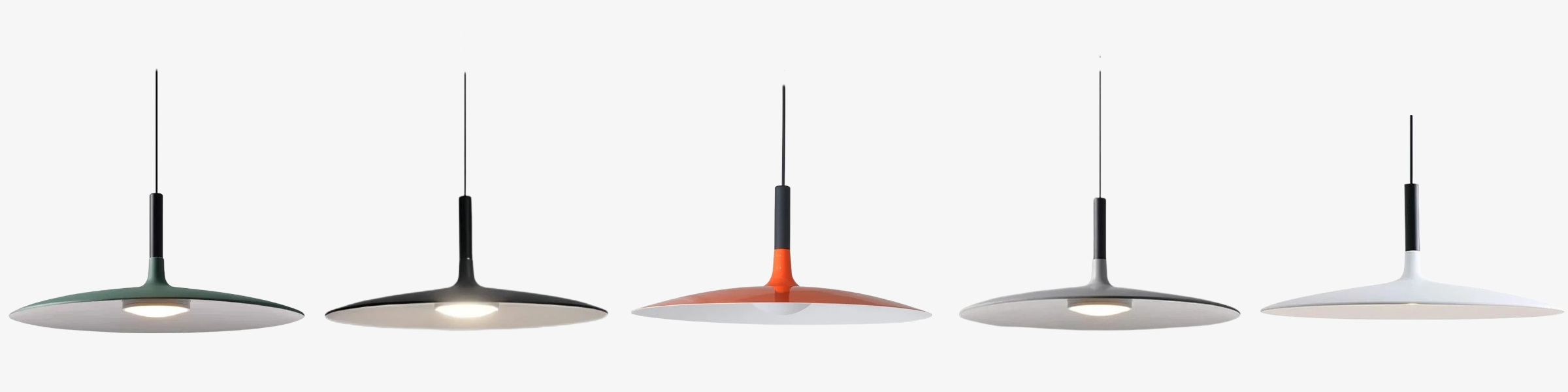 Verschillende kleurafwerkingen van de hanglamp