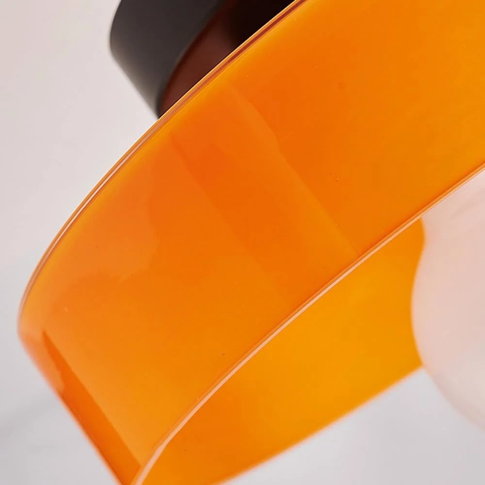 Orange glass shade detail