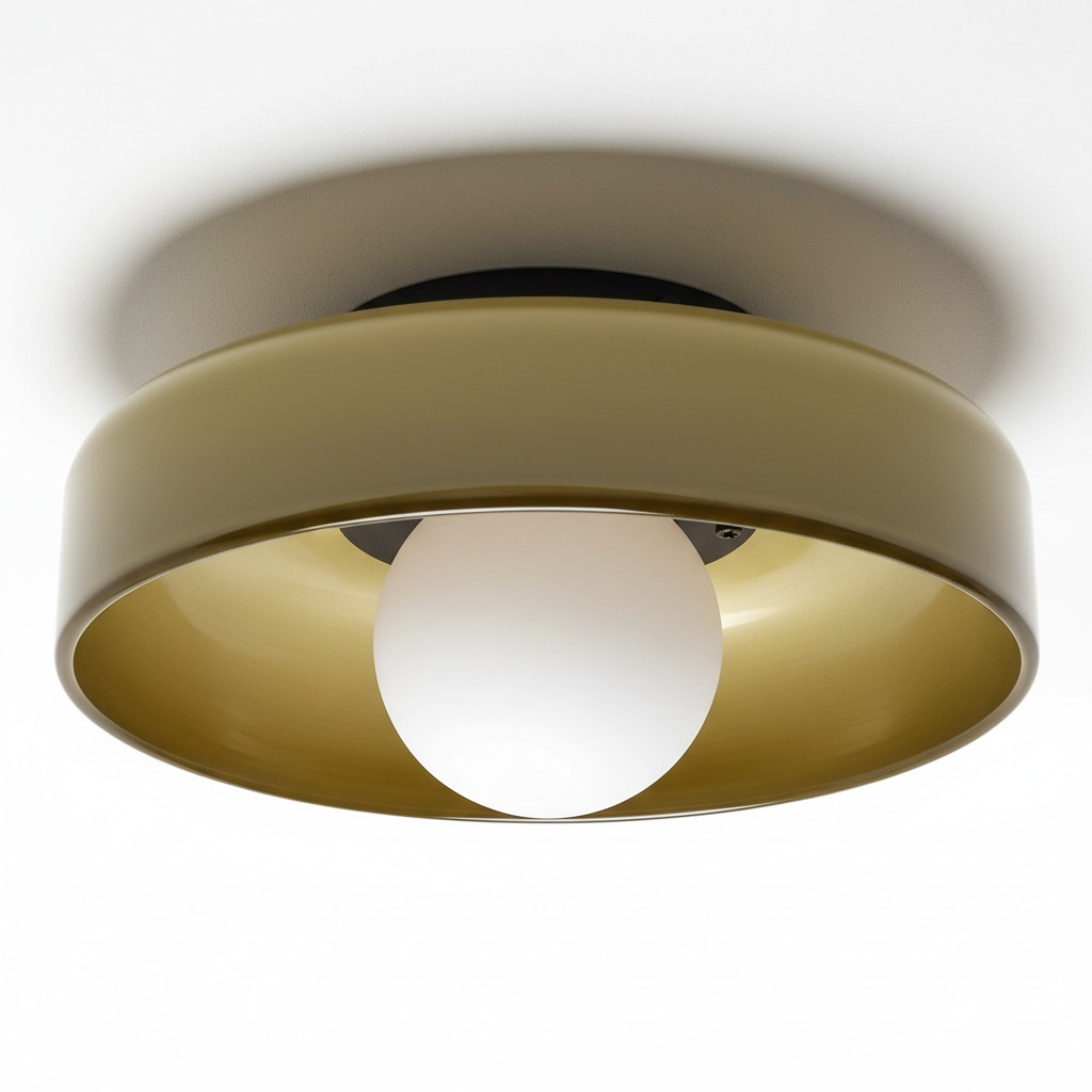 Olive disc orb lamp detail