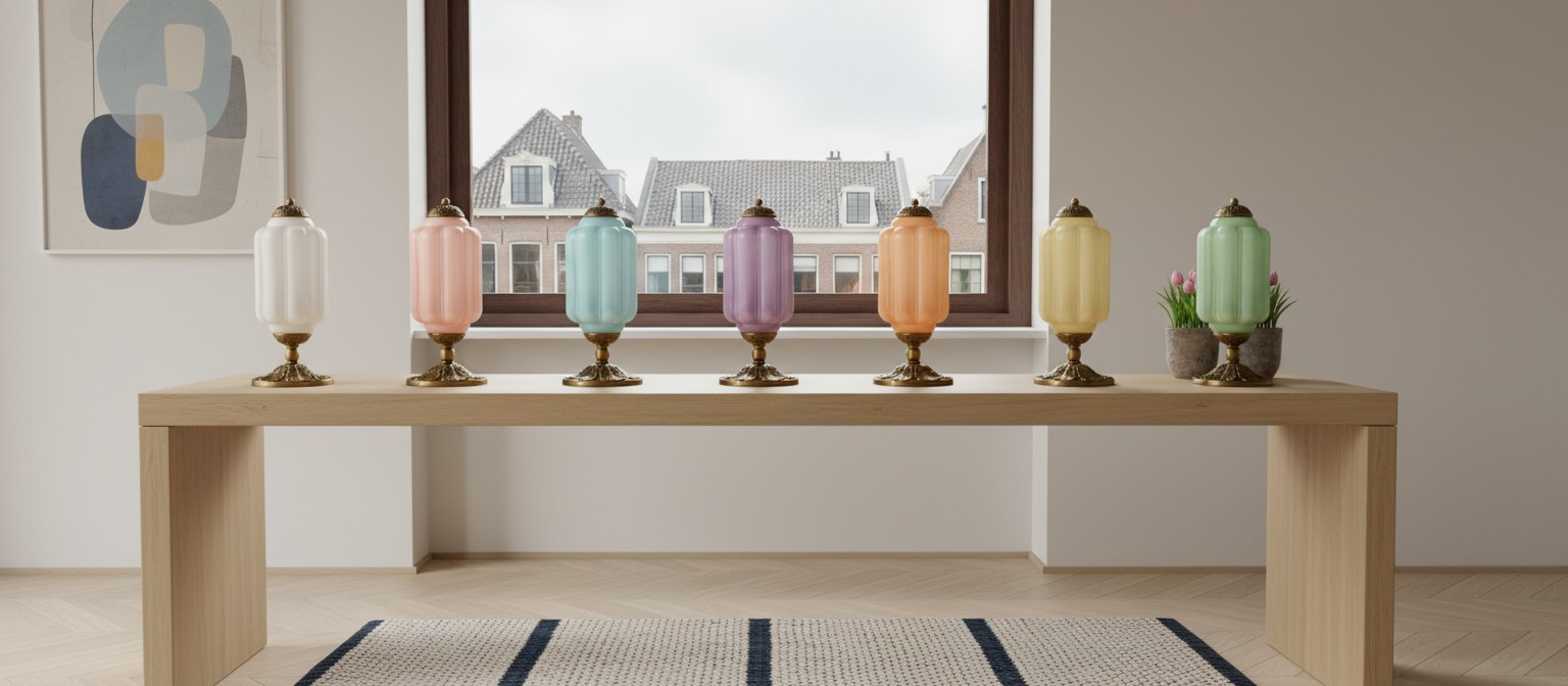 Eloise tafellampen met goudkleurige afwerking
