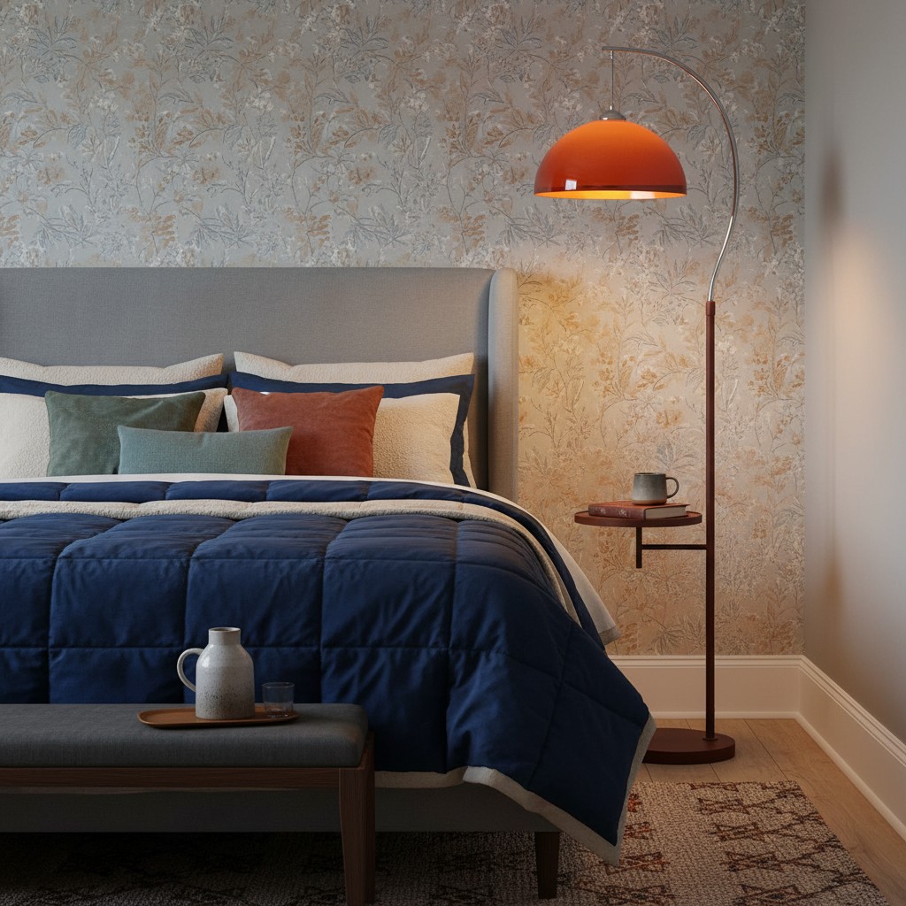 Vloerlamp in slaapkamer