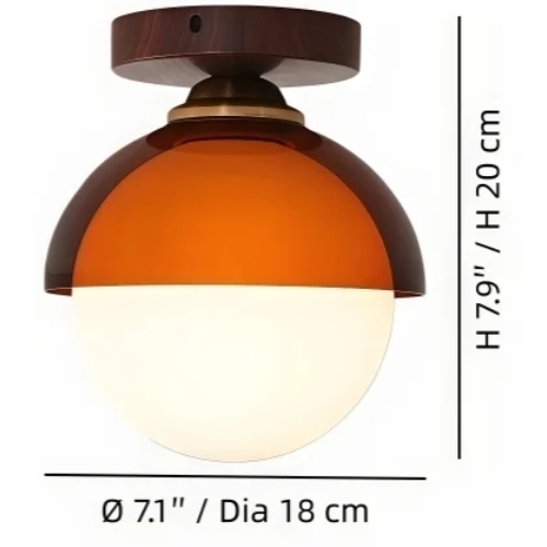 Afmetingen maat B van de plafondlamp