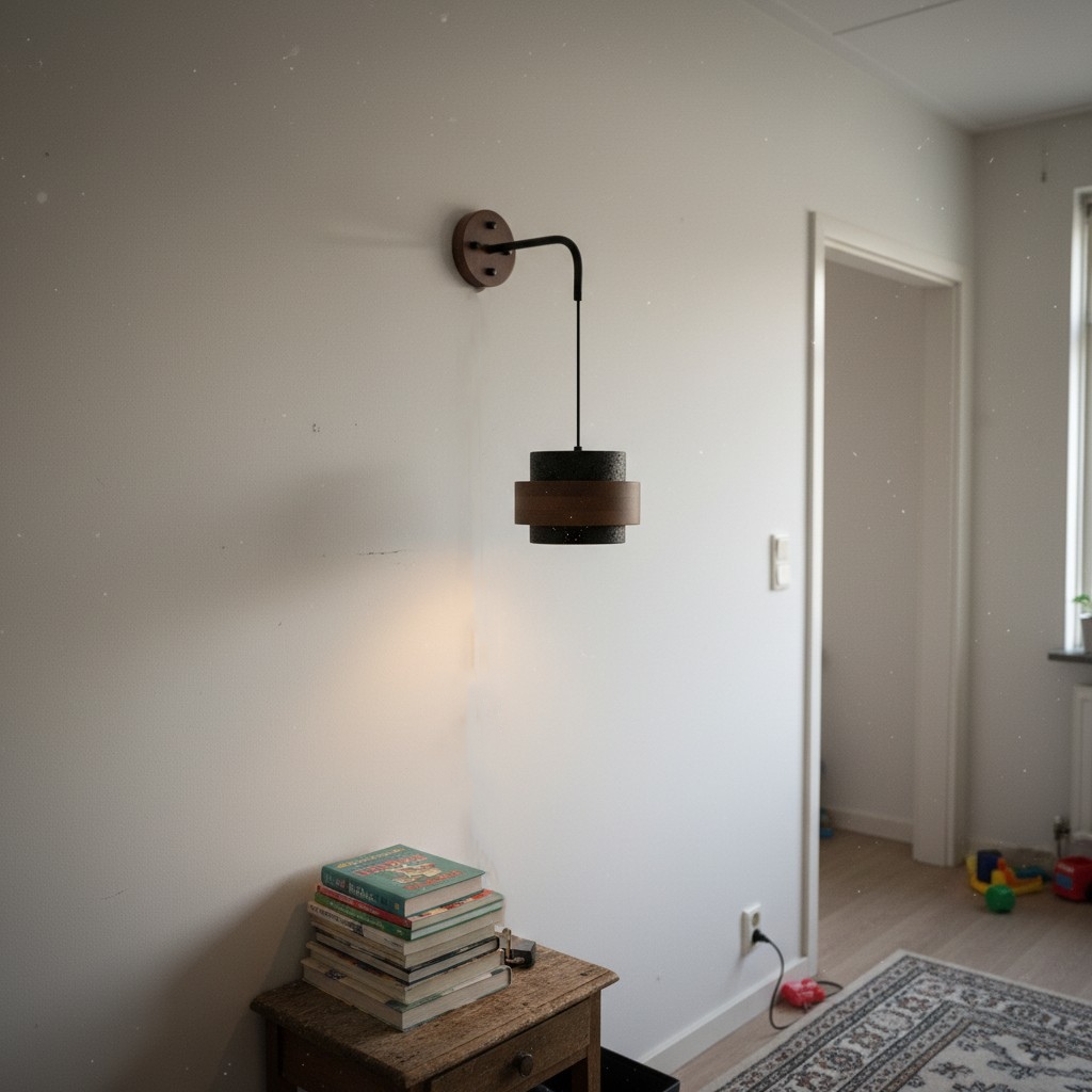Fotorecensie van travertin wandlamp in gang