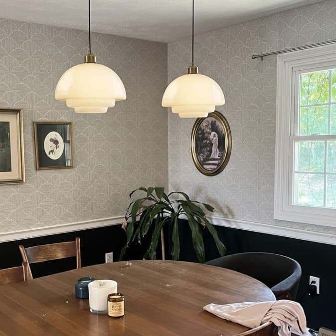 Fotorecensie van hanglamp boven eettafel