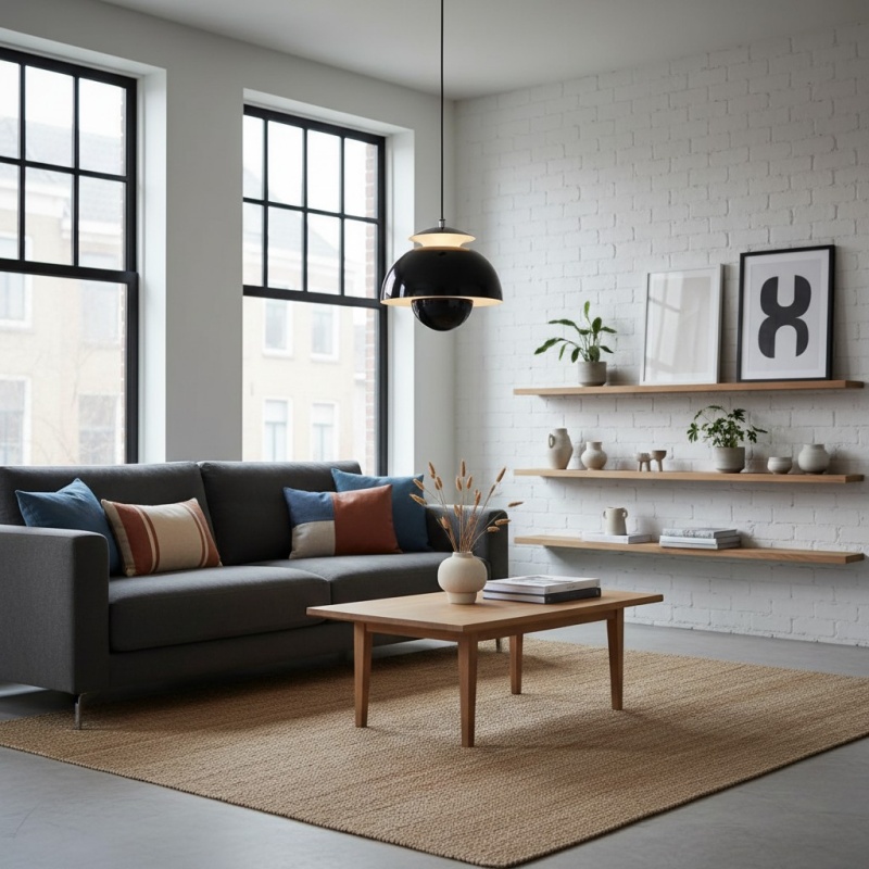 Orin hanglamp in een woonkamer