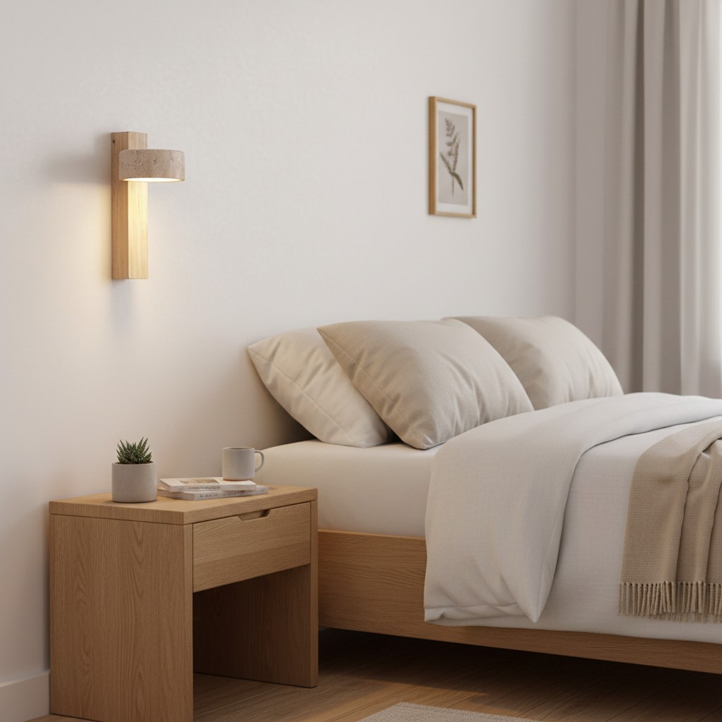 Wandlampe für ein Bett