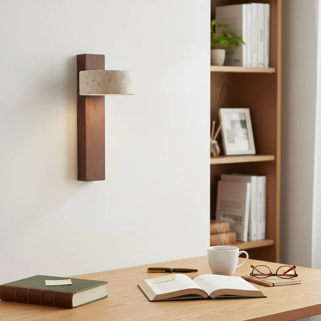 Wandlampe in einem Arbeitszimmer