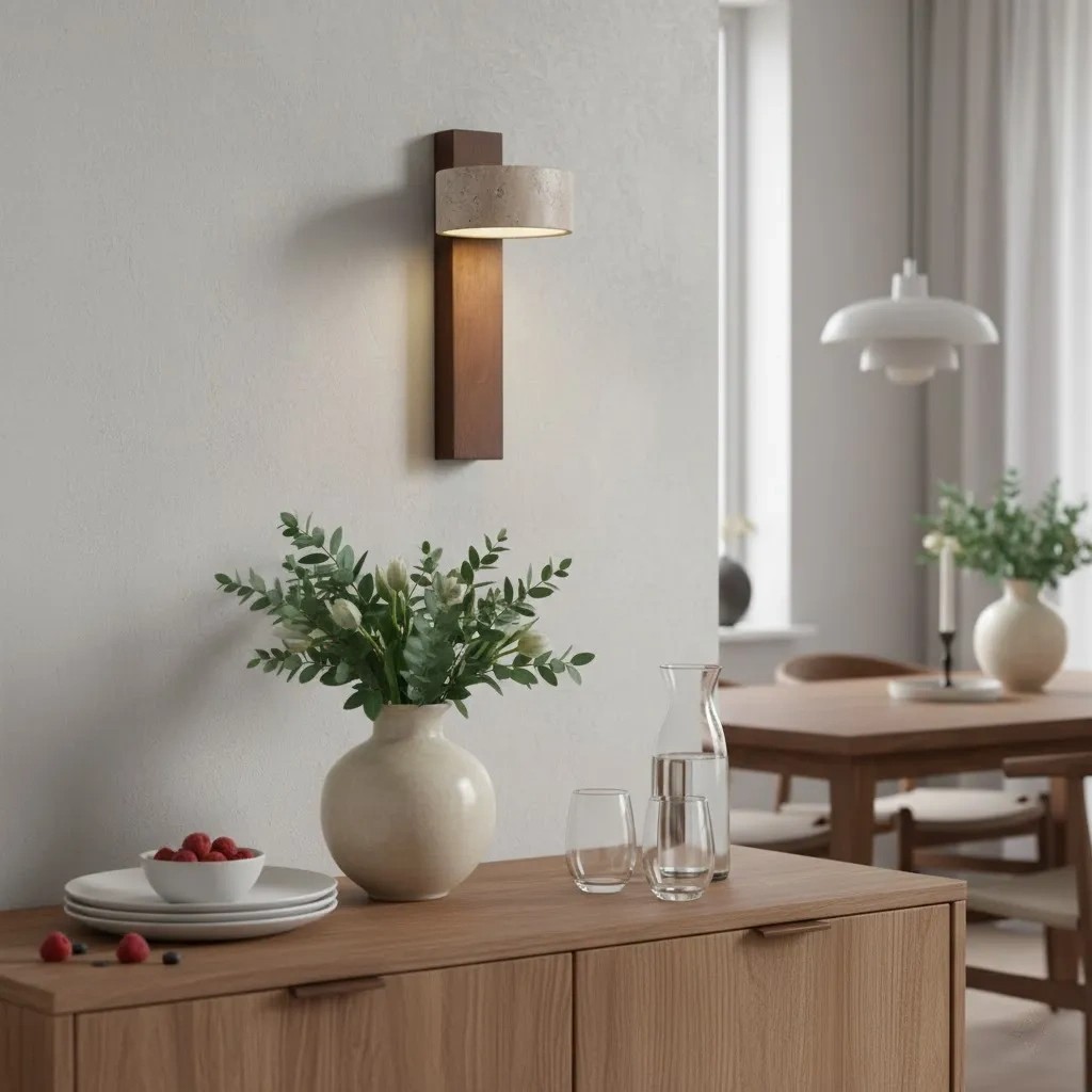 Wandlampe in einem Kleiderschrank