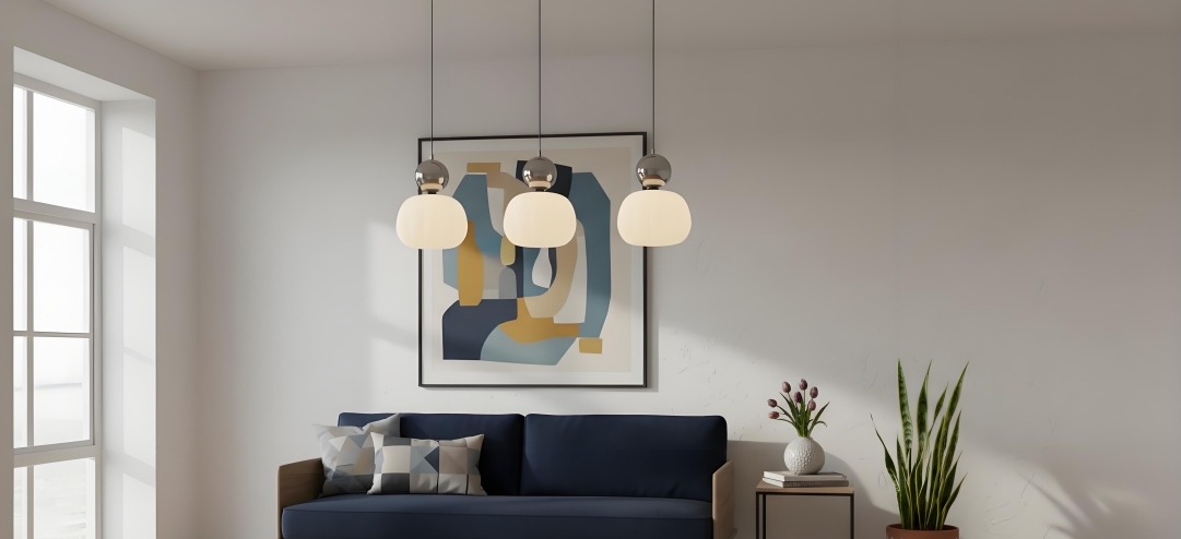 Ornavigo artistieke hanglamp in een moderne woonkamer