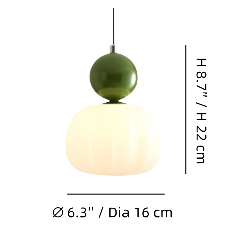 Afmetingen van de Ornavigo hanglamp met 1 kop