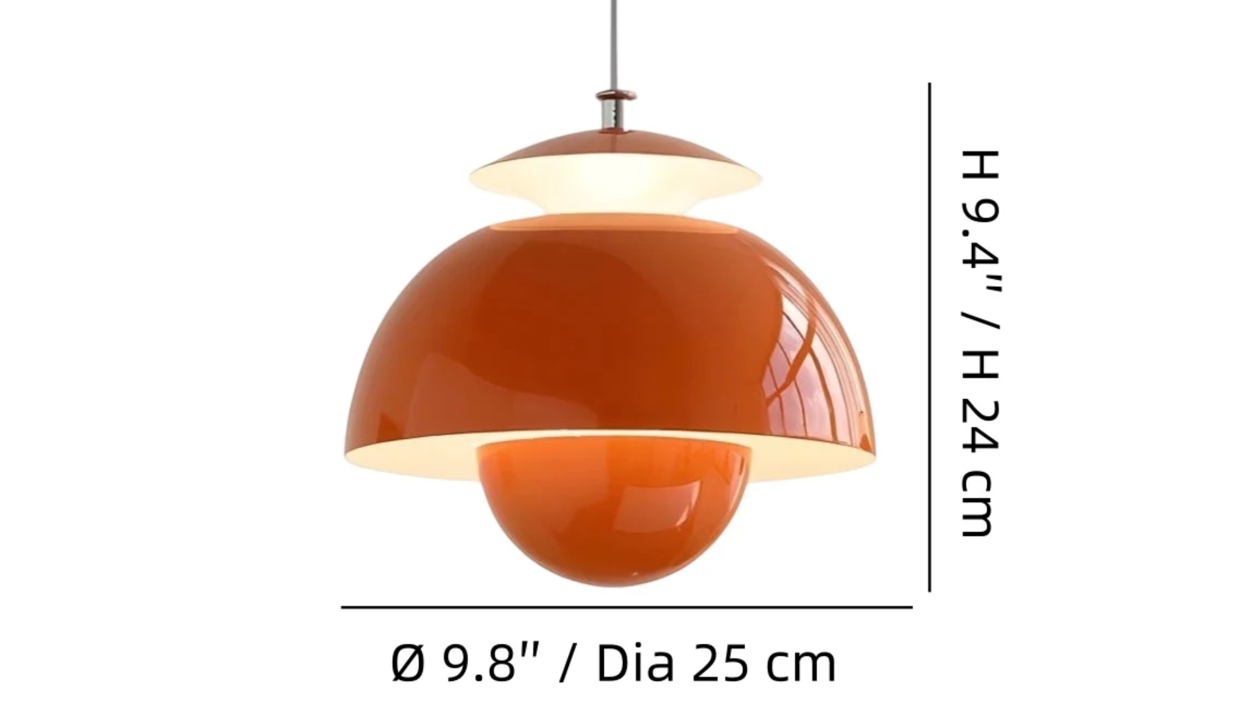 Afmetingen van de Orin Nordic metalen hanglamp