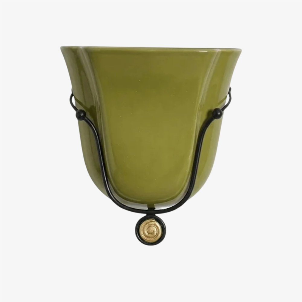 Bellina wandlamp stijlweergave bruin glas