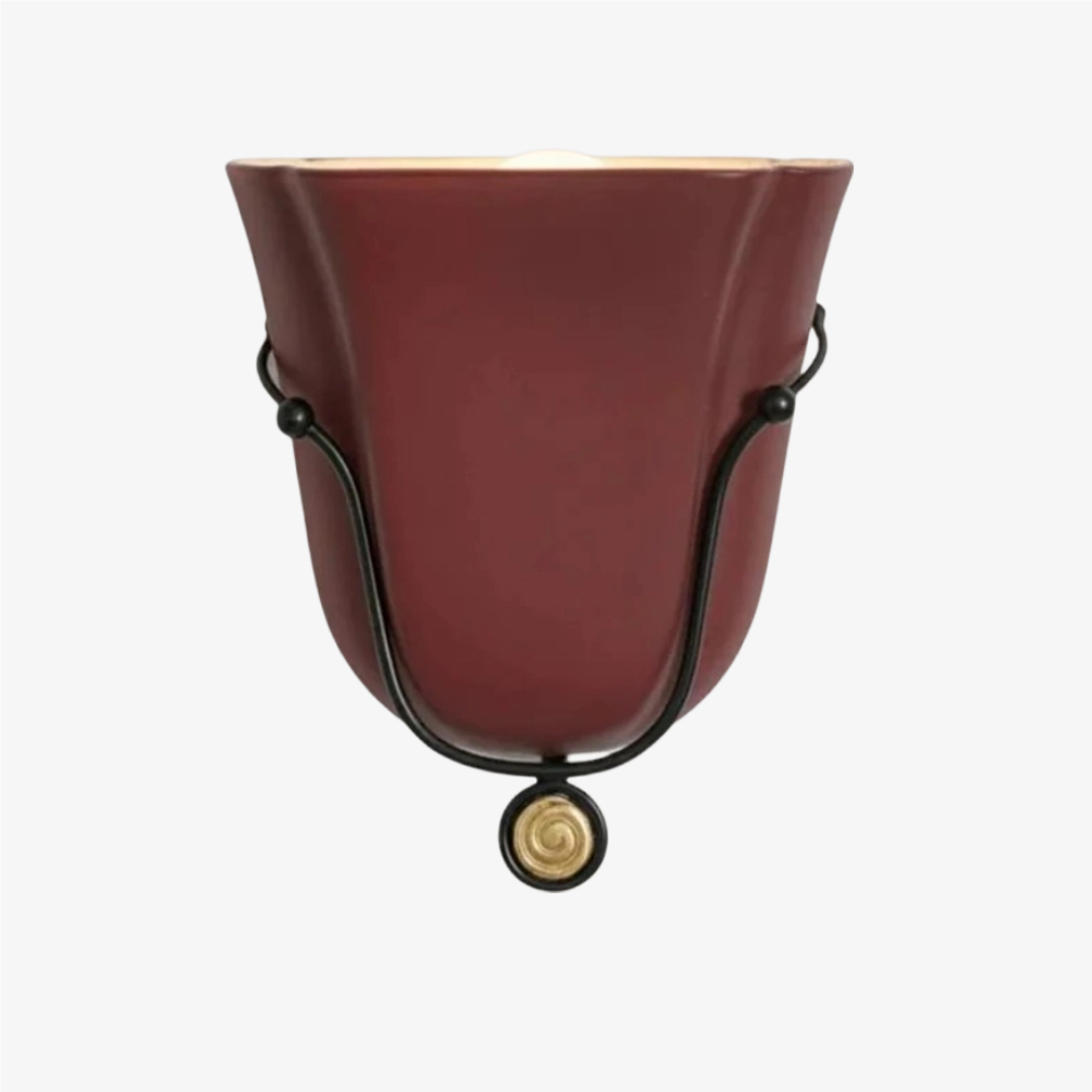 Bellina wandlamp stijlweergave donkere afwerking