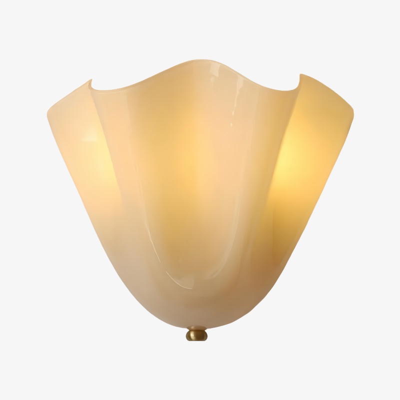 Bellina wandlamp stijlweergave beige glas