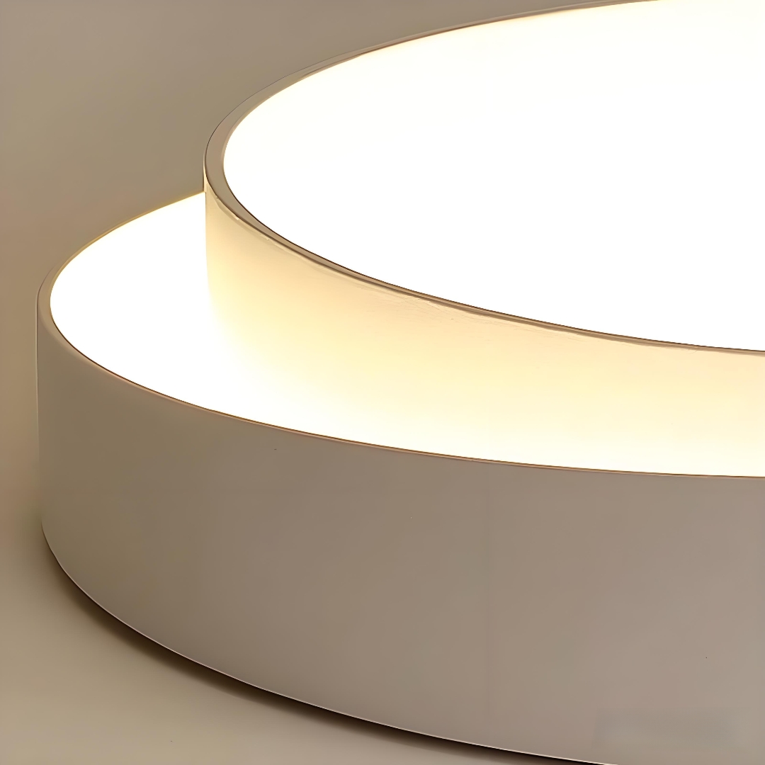 Detail van de ronde LED plafondlamp