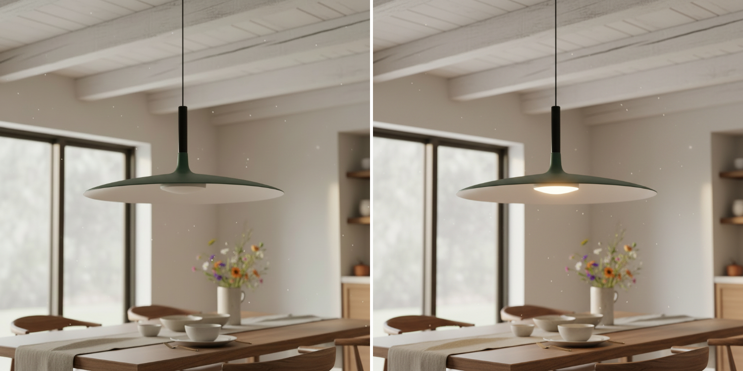 Lichtschakelaareffect van de hanglamp