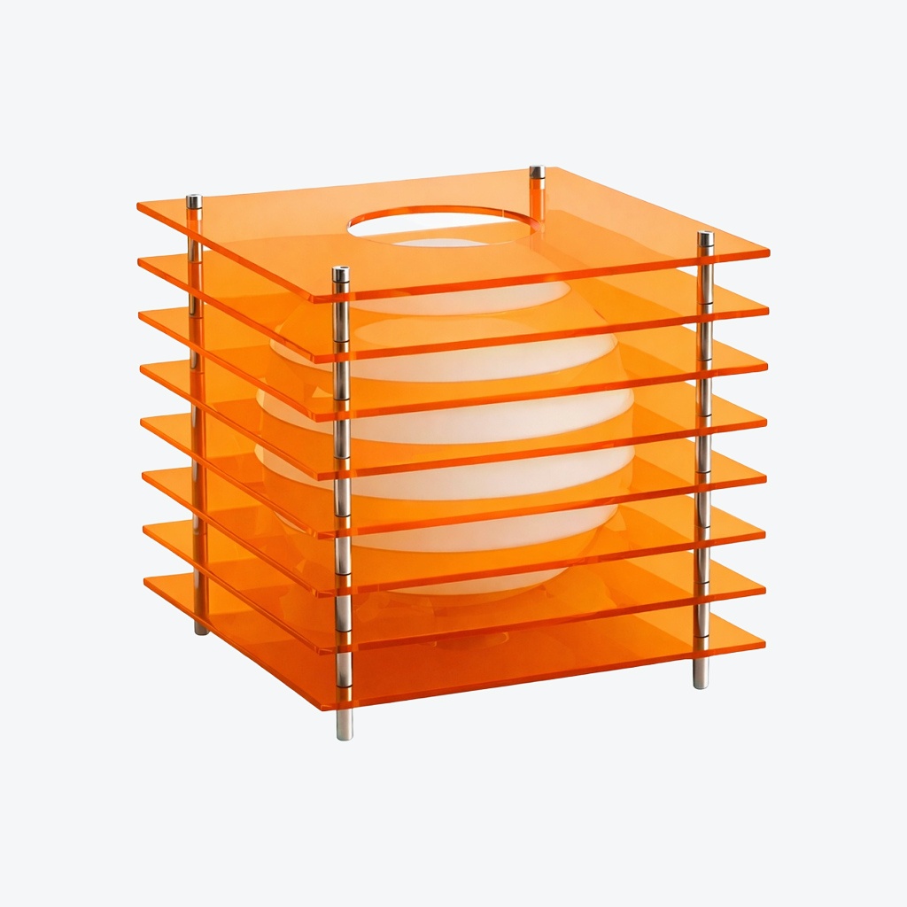 Zwarte Sunset Cube tafellamp