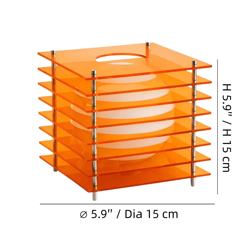 Afmetingen Maat B Sunset Cube tafellamp
