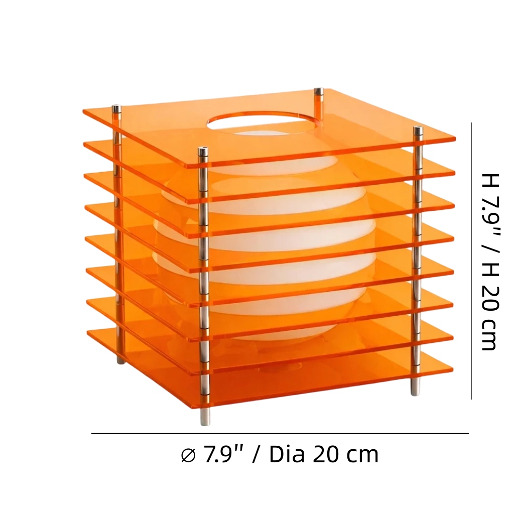 Afmetingen Maat C Sunset Cube tafellamp