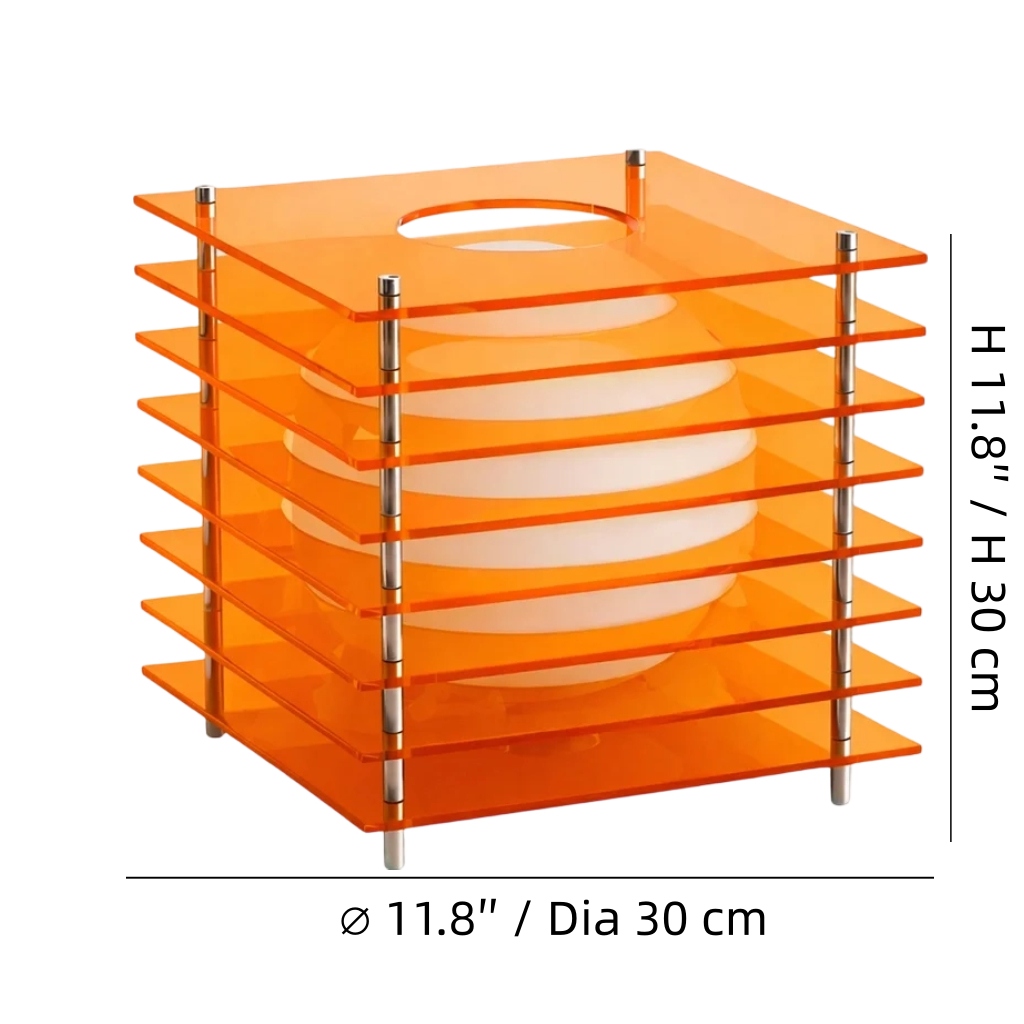 Afmetingen Maat D Sunset Cube tafellamp