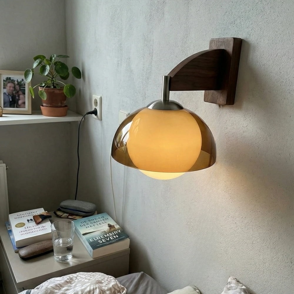Photorecensie van de wandlamp naast bed