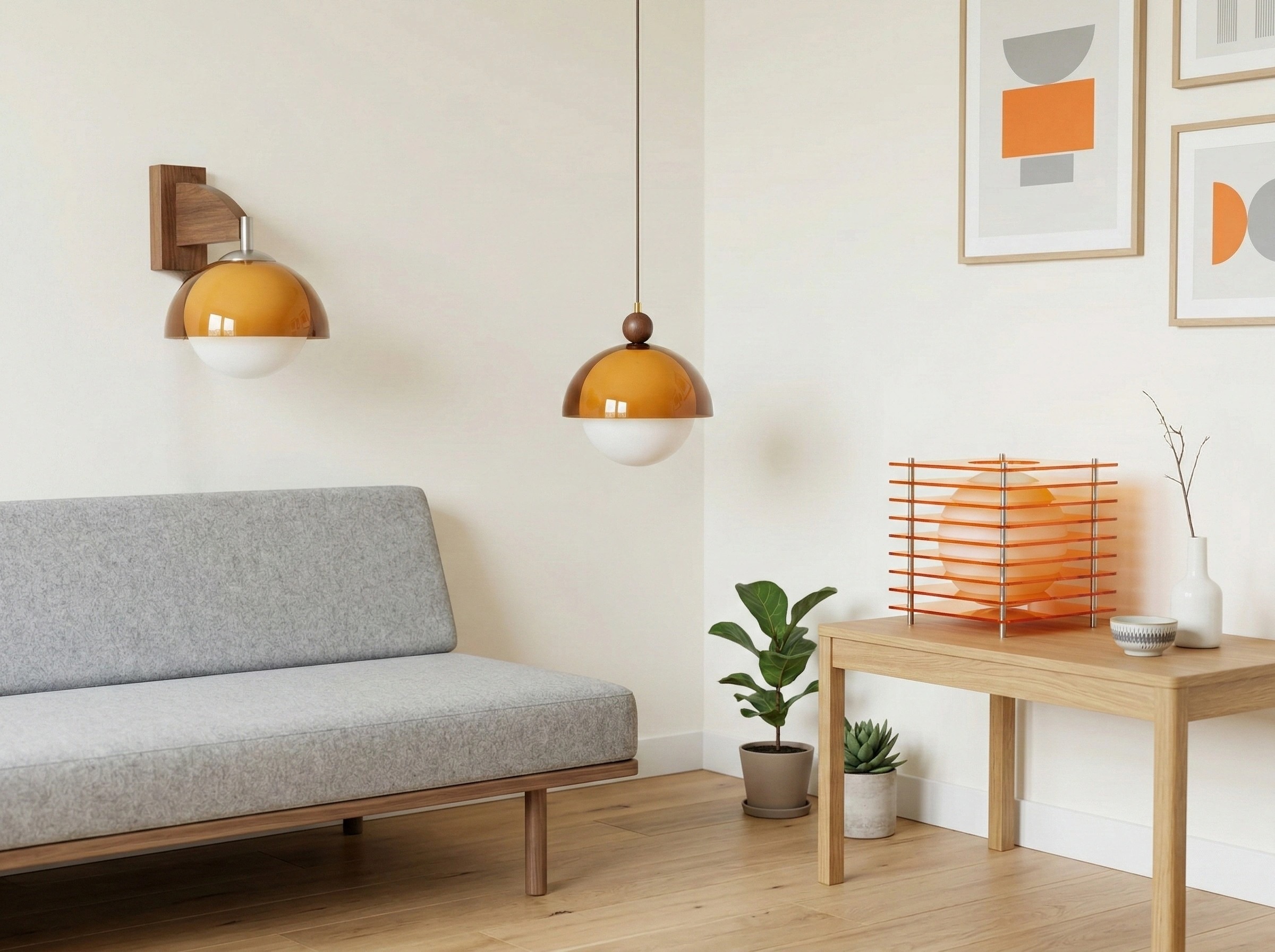 Collection Sunset avec lampes murales à Woonkamer