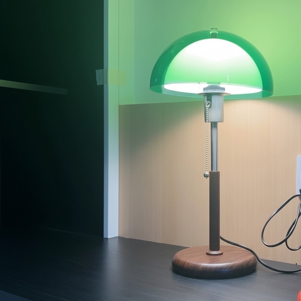 Fotorecensie van de groene tafellamp