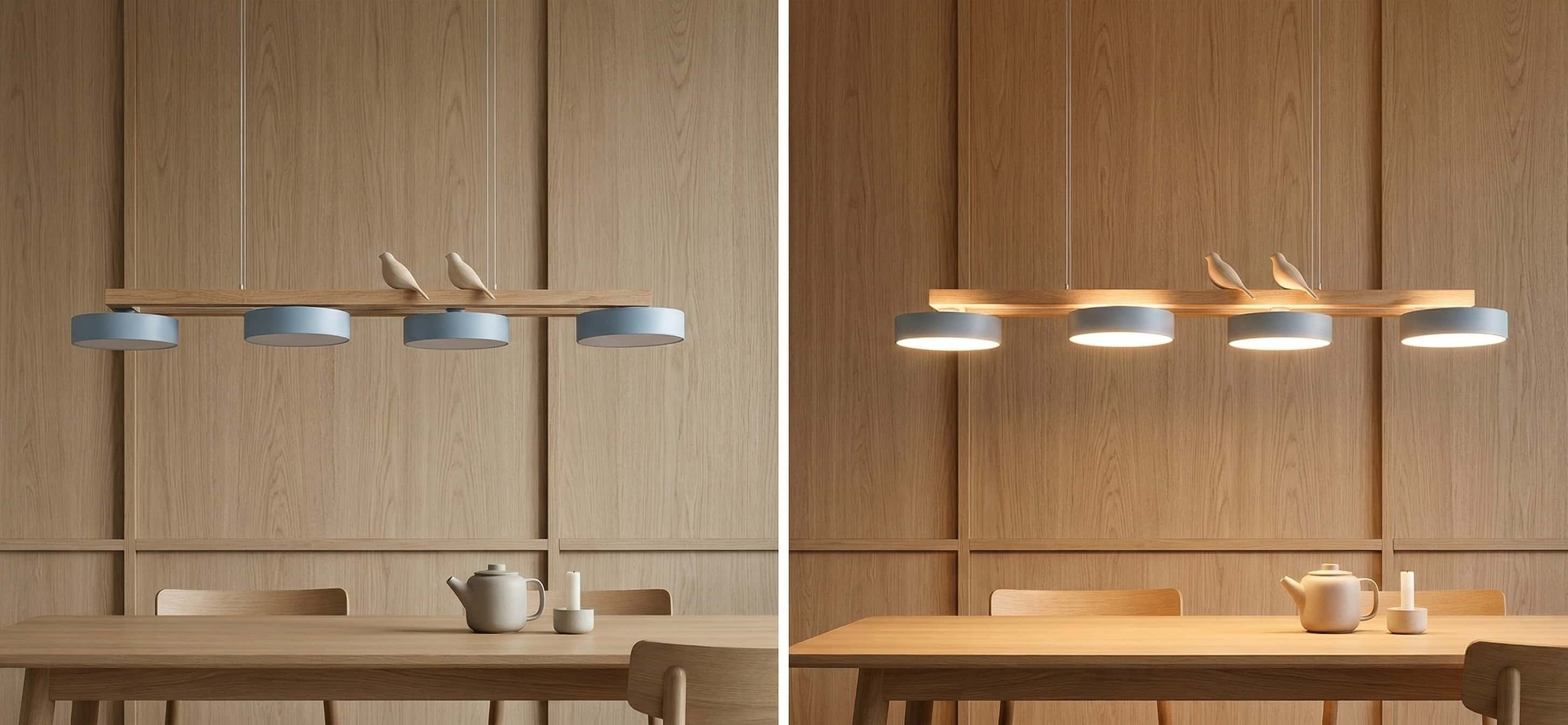 Lichtschakelaareffect van de Sienna Bird kroonluchter