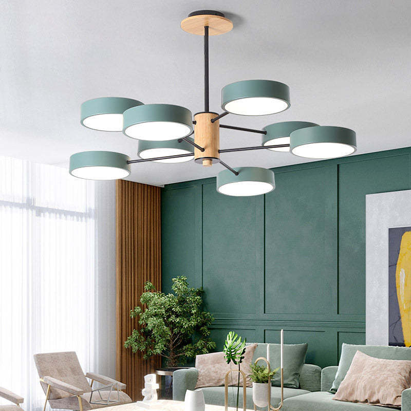 Sienna Art Deco Pendant Light Metal Wood