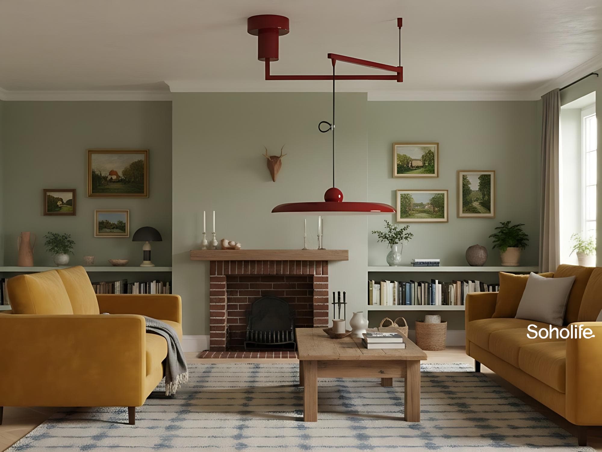 Tizio hanglamp in een woonkamer