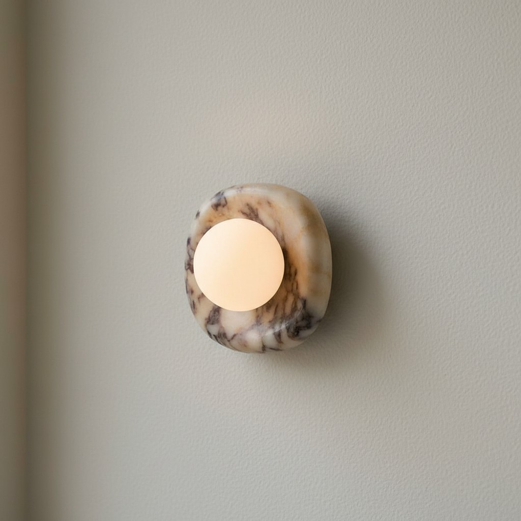 Klantfoto van verlichte Oria wandlamp