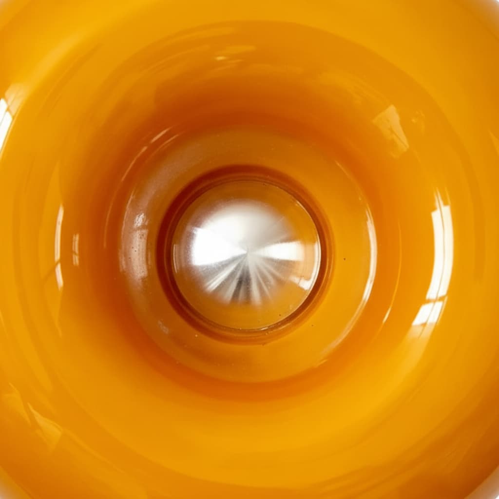 Detail van oranje Halorentis donutlamp