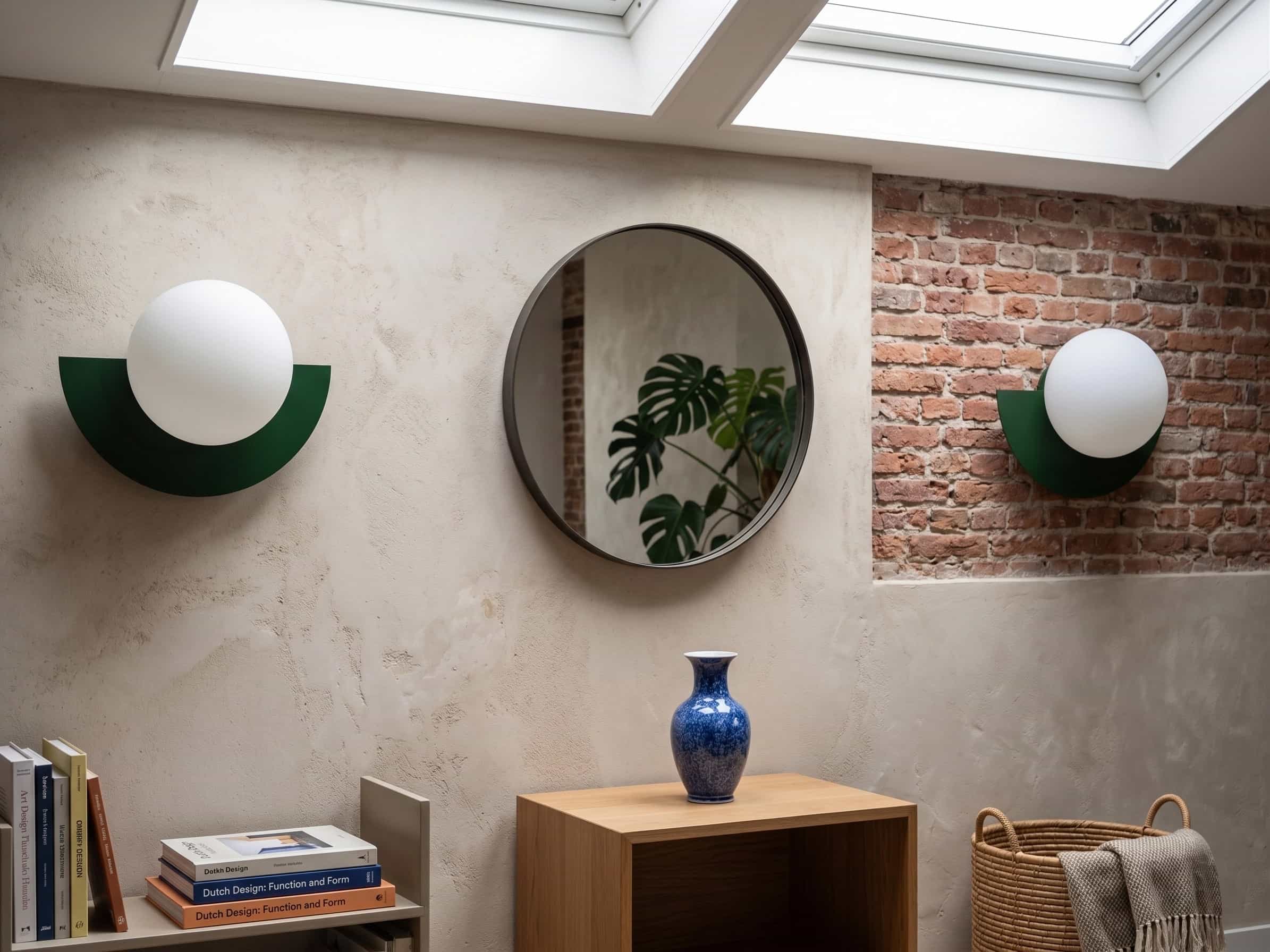 Macaron wandlamp in een interieur