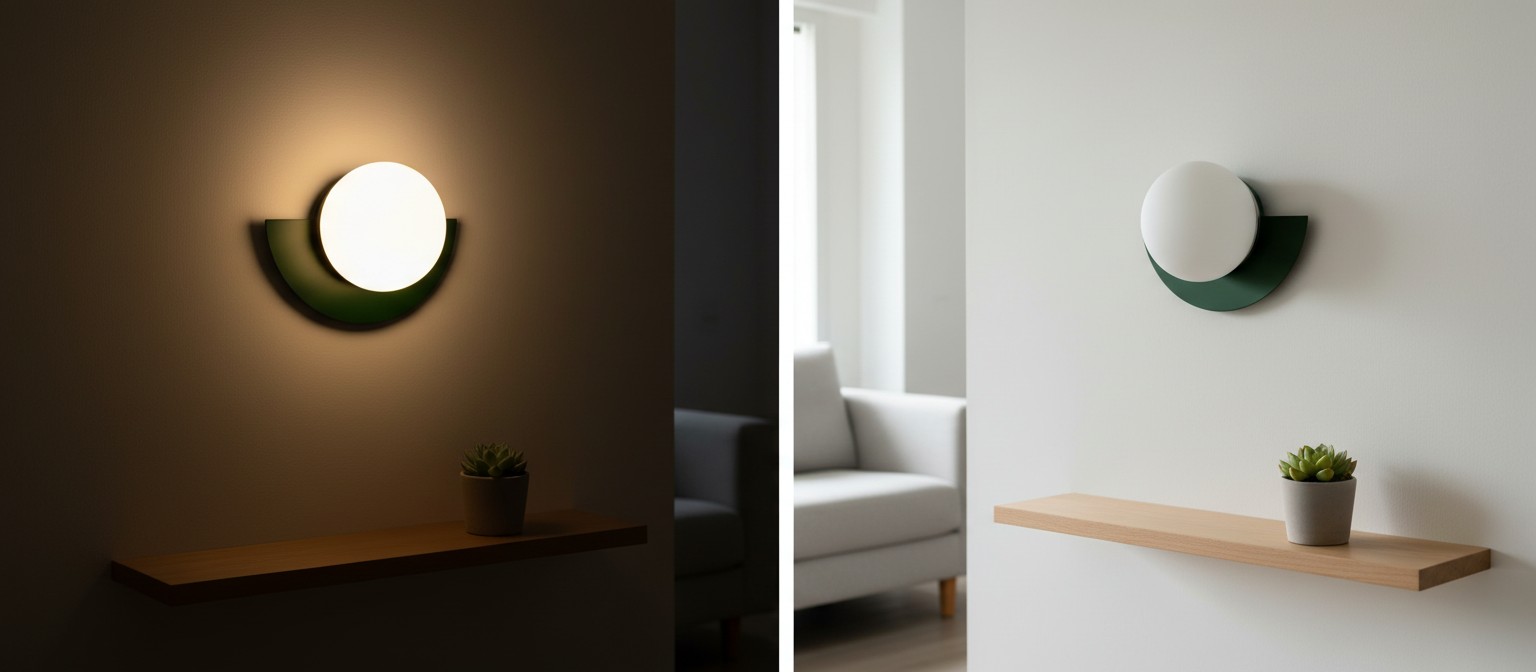 Lichtschakelaareffect van de Macaron wandlamp
