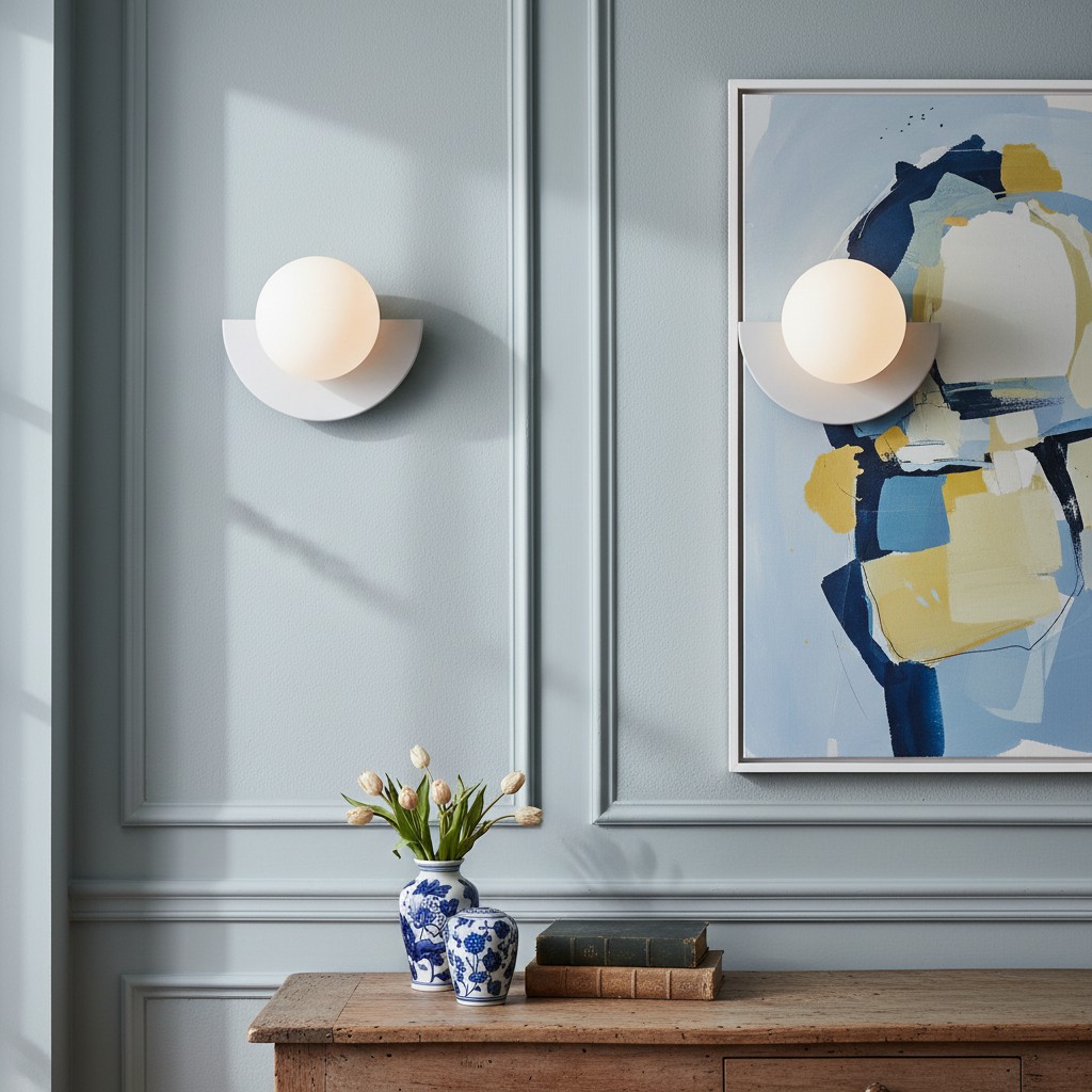 Macaron wandlamp in een interieur