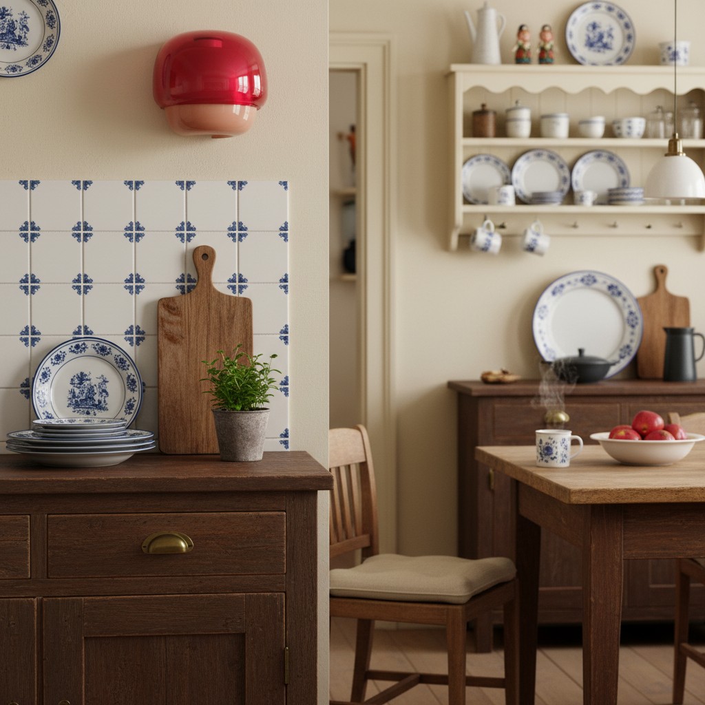 Clinco-wandlamp in een slaapkamer en keuken