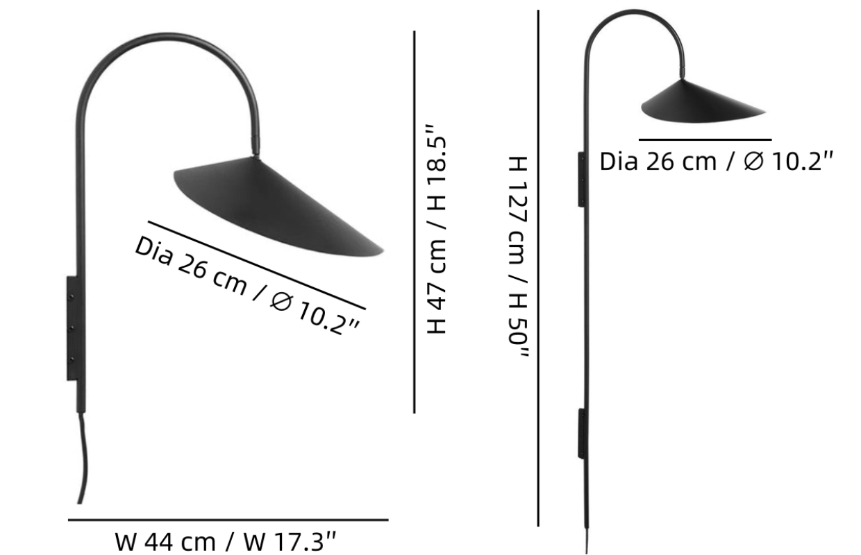 Afmetingen van Swivora