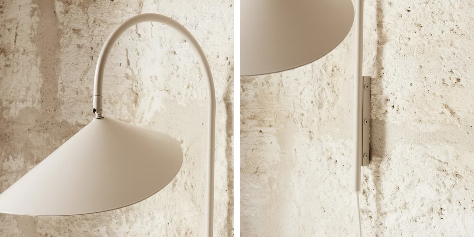 Detail van de Swivora wandlamp