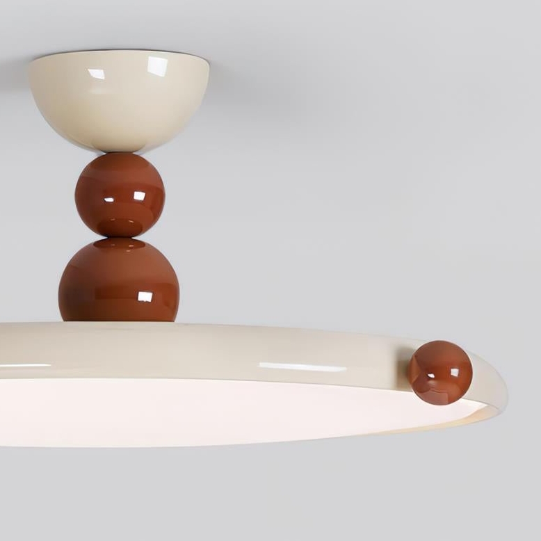 Detail van de vintage schijf plafondlamp