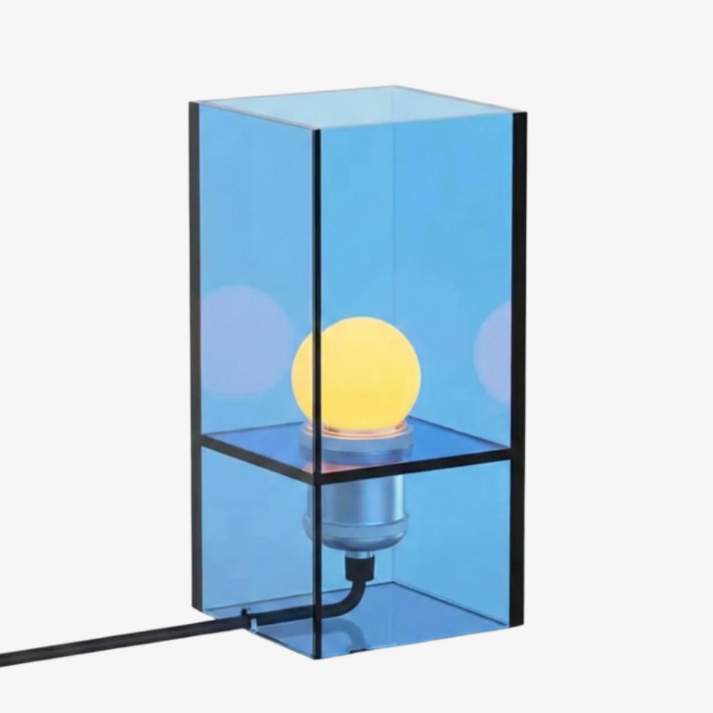 Hemelsblauwe verticale stijl van de tafellamp