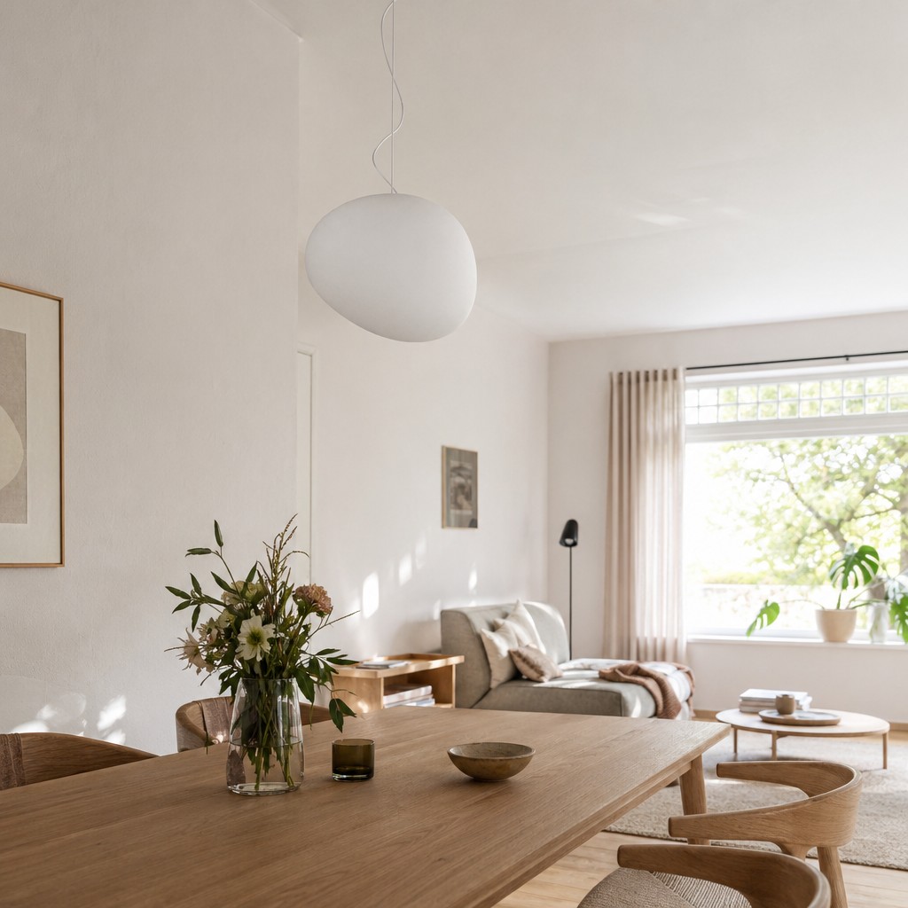 Stonea hanglamp in eetkamer