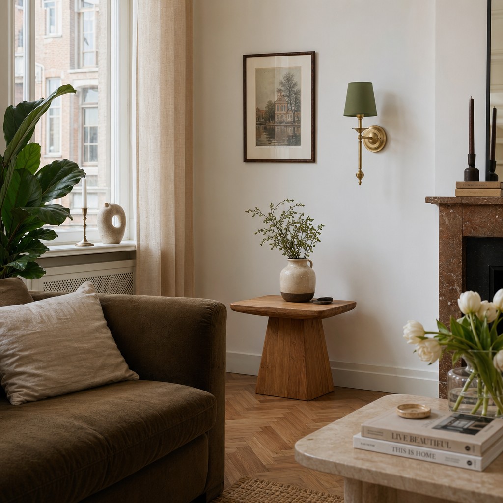 Arcuma wandlamp in zitruimte