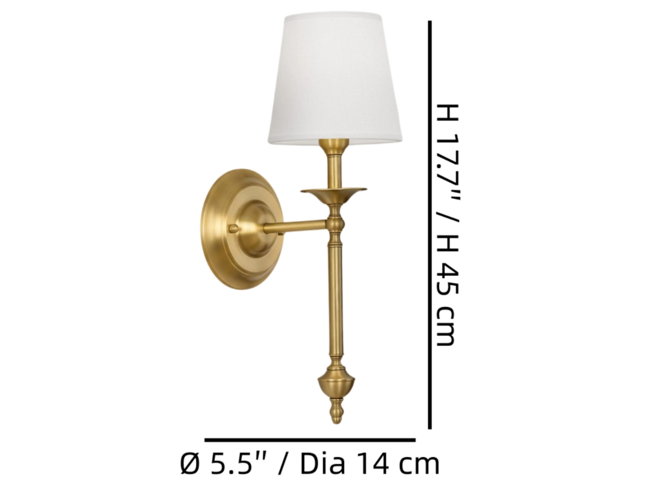 Arcuma wandlamp afmetingen
