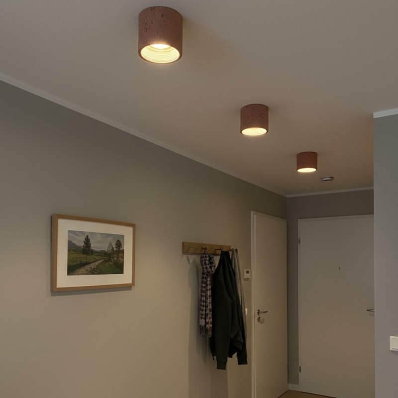 Fotoreview van de plafondlamp in een hal