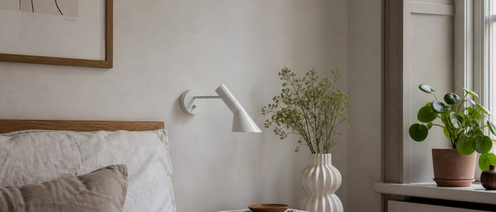 Alojorin wandlamp in slaapkamerinterieur
