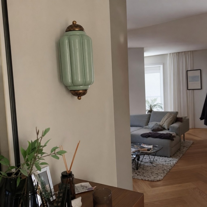 Fotorecensie groene Eloise wandlamp