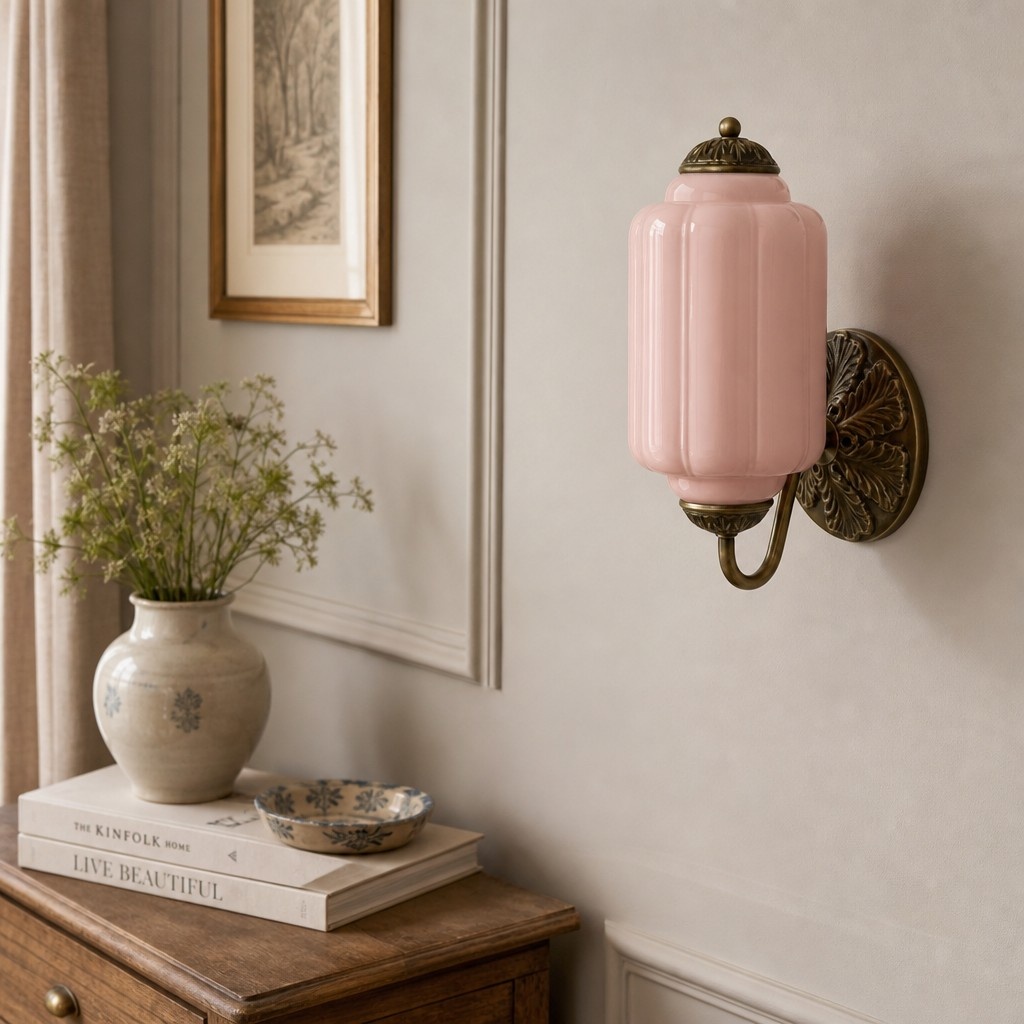 Eloise roze wandlamp