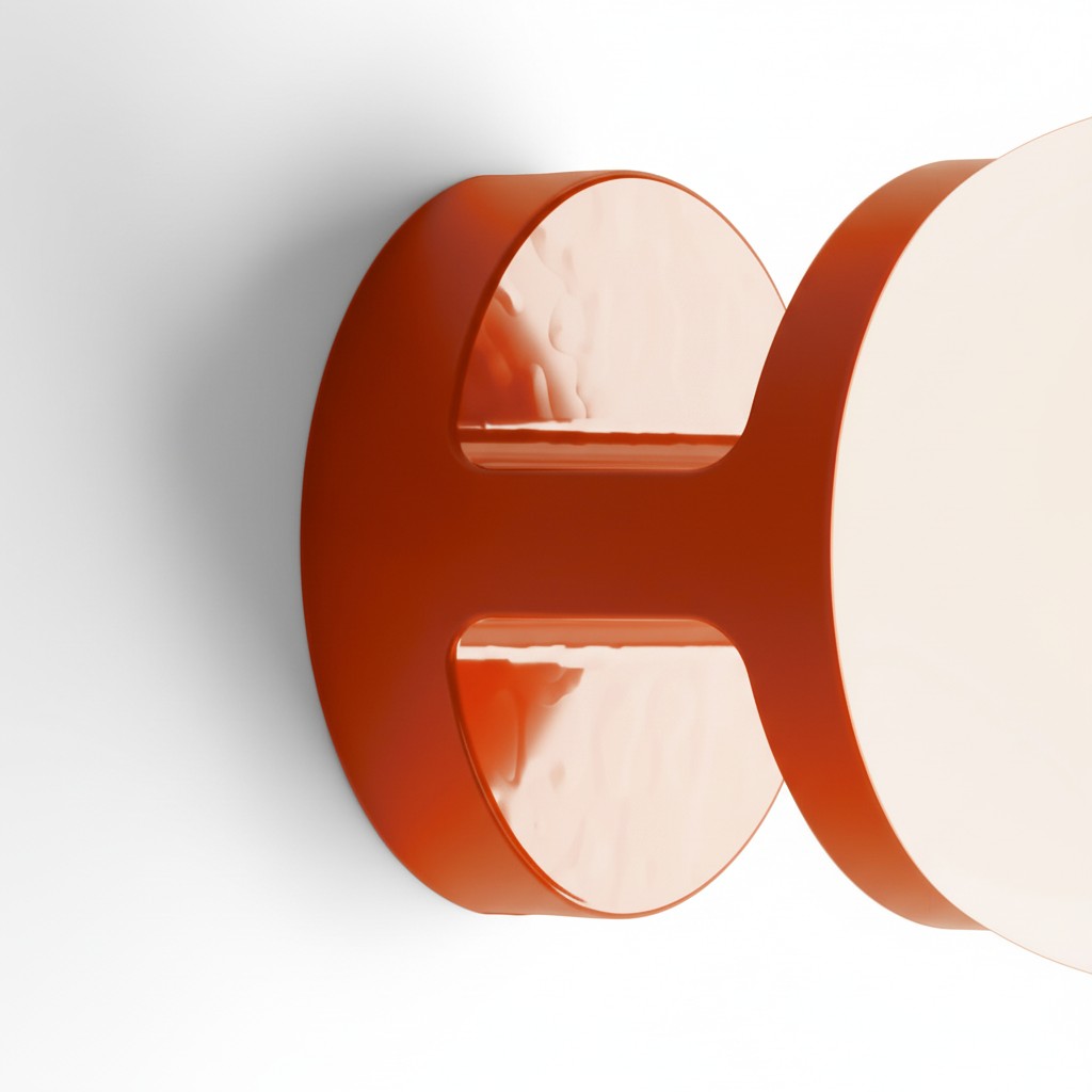 Nebulon wandlamp oranje detail