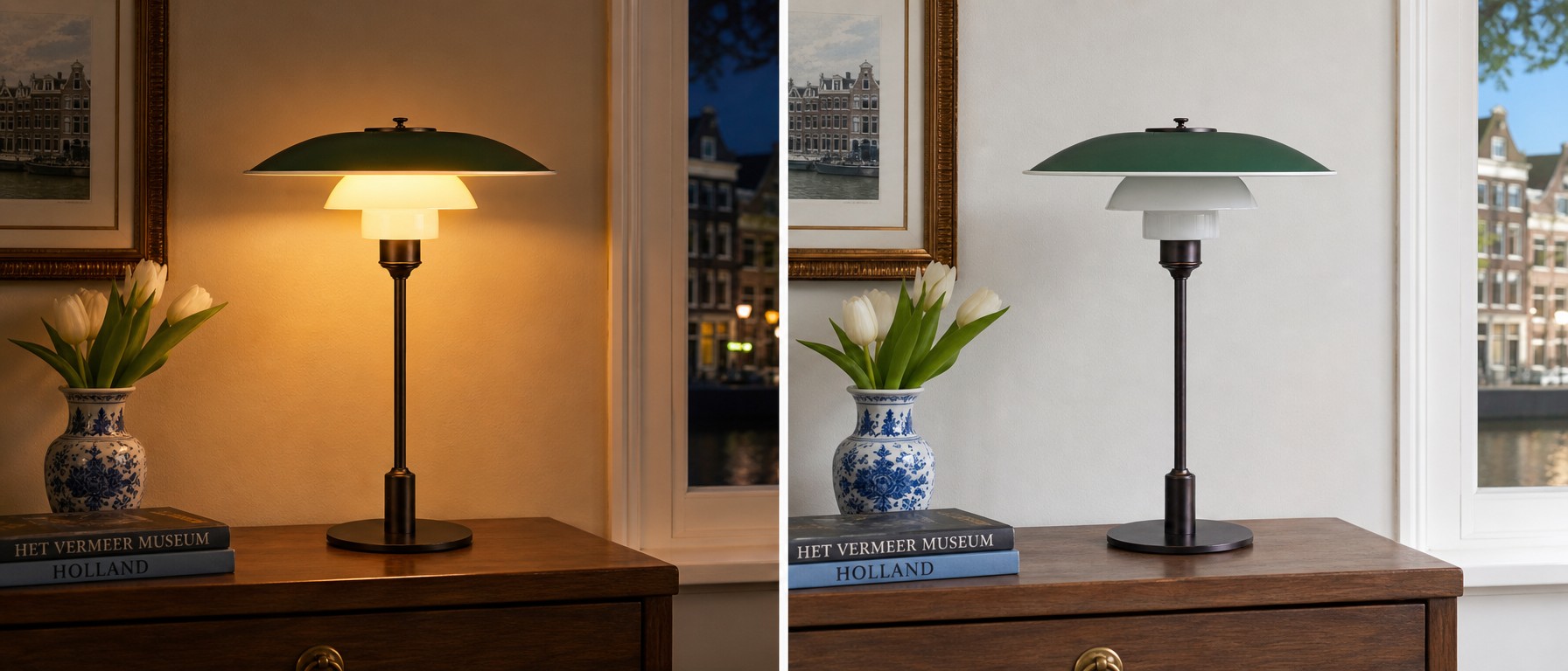 Bringen Sie die Lampe mit Licht zum Leuchten